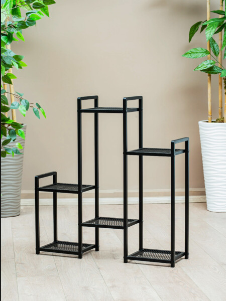 ESTANTERIA PARA MACETAS NEGRO