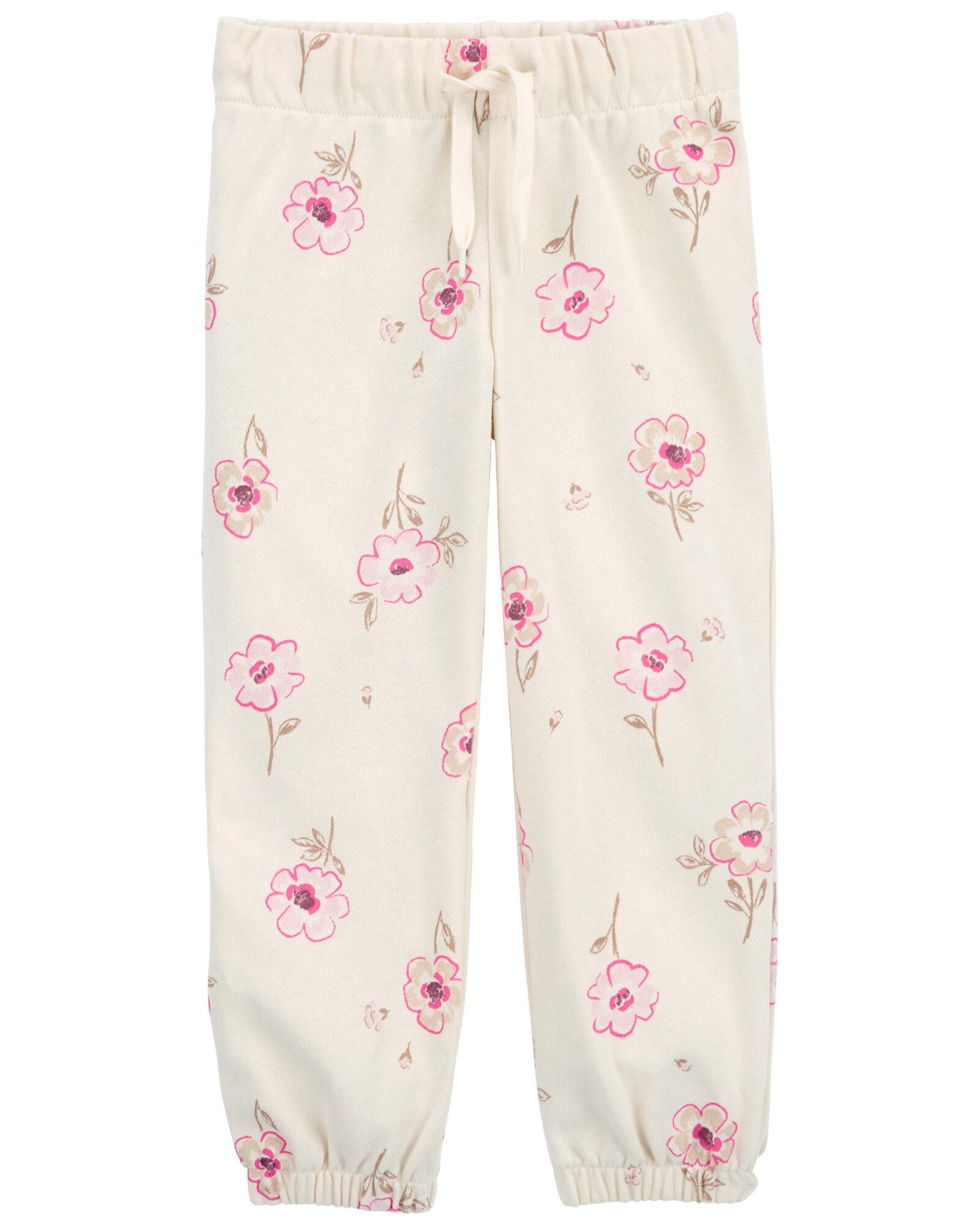 Pantalón deportivo de algodón, diseño floral Pantalón deportivo de algodón, diseño floral