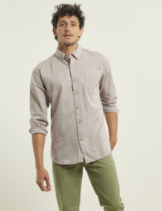 012502 CAMISA HARRINGTON LABEL Kaki