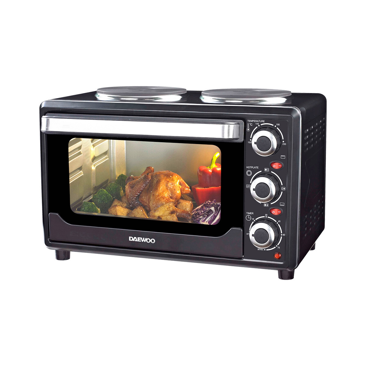Horno electrico Daewoo 24 litros con anafe 