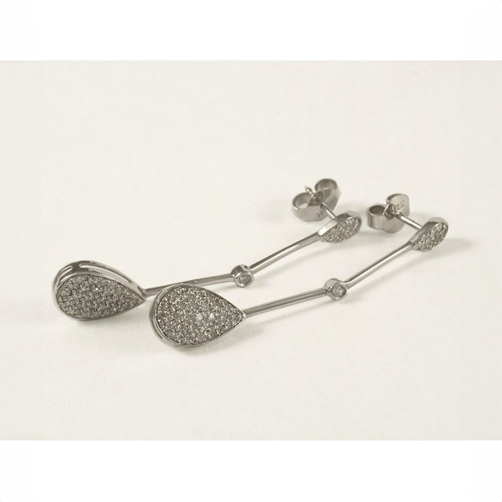CARAVANAS EN ORO BLANCO 18K CON BRILLANTES CARAVANAS EN ORO BLANCO 18K CON BRILLANTES