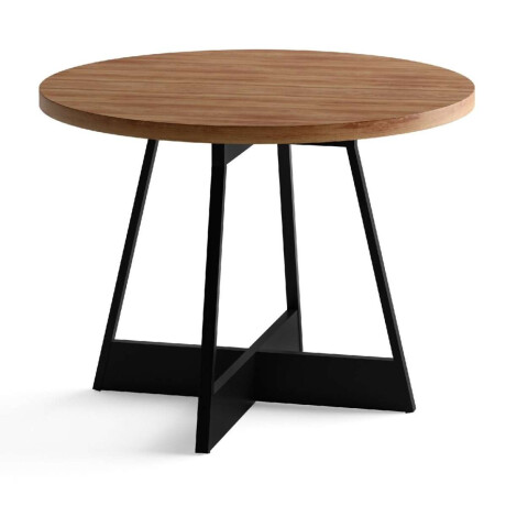 Juego de comedor Mesa Redonda Lux Atria Negro