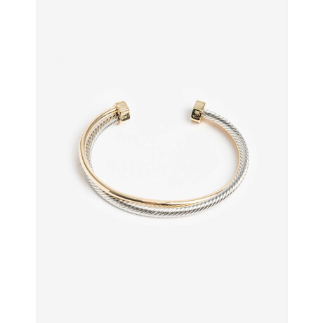 Pulsera Rígida Metal Biplating. Dorado