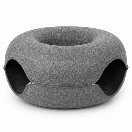 Cama Túnel Integrado Gatos Fieltro Dona Rascador Resistente Gris