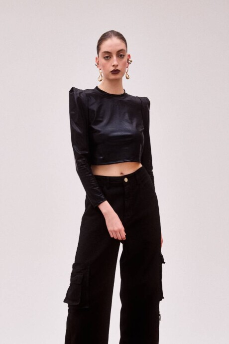 Remera Bowie Crop Metalizada Remera Bowie Crop Metalizada