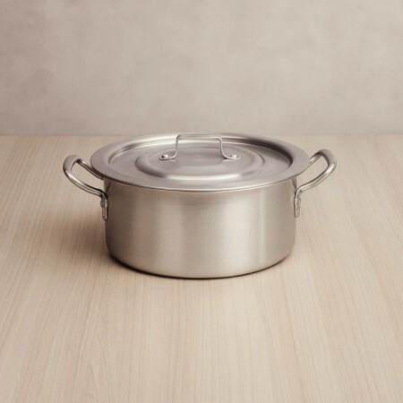 Olla Cacerola de Aluminio Fortaleza 28cm 8,3 litros PLATEADO