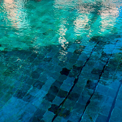 Ceramica Malla Verde Brillo Textura 10X10Cm Piso Piscina GAMAS DE VERDE