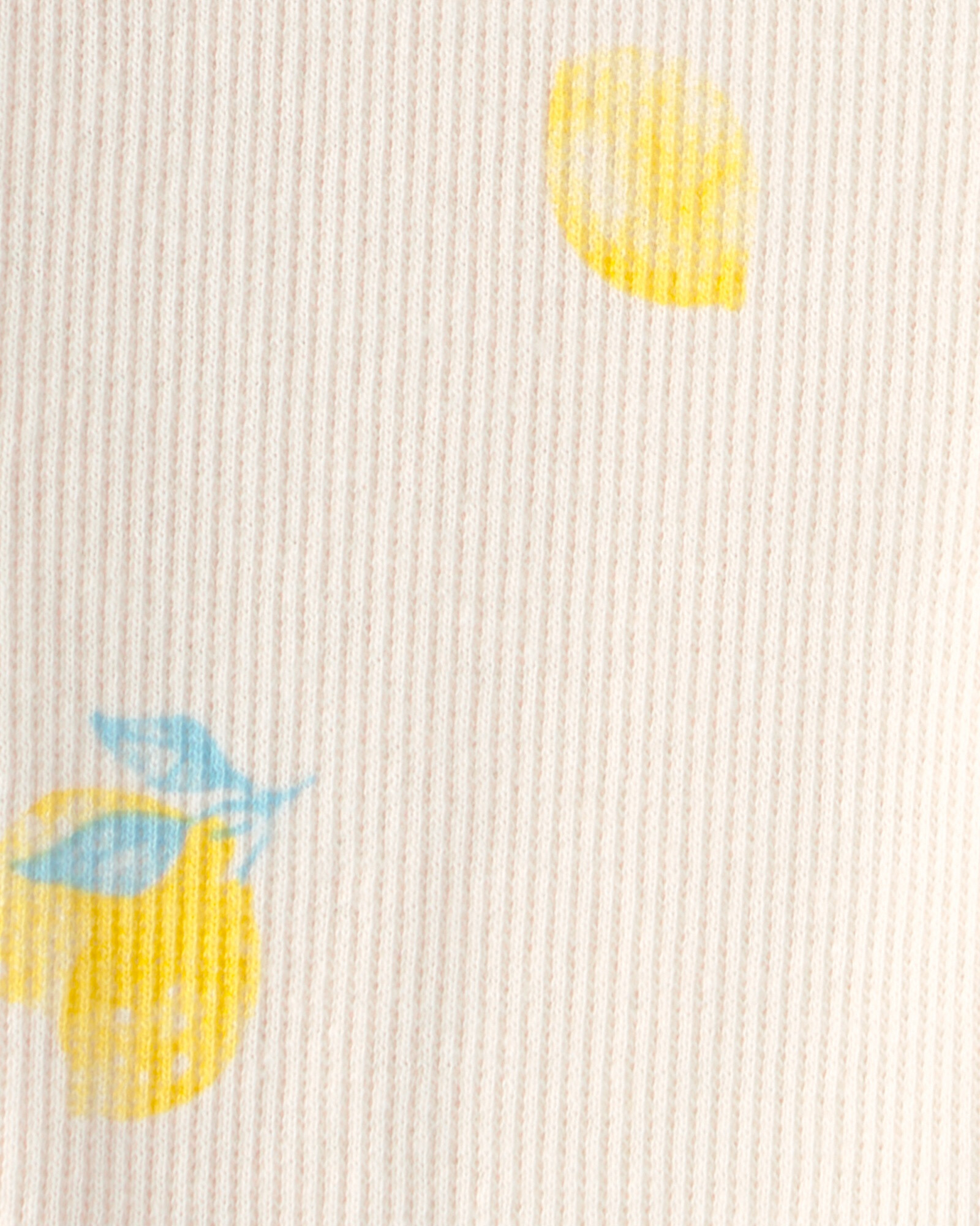 Pantalón de algodón acanalado, marfil, diseño limones Sin color
