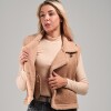 Chaleco con sherpa Slowly Beige