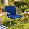 Silla Playa Plegable Portátil Con Correa Reforzada AZUL