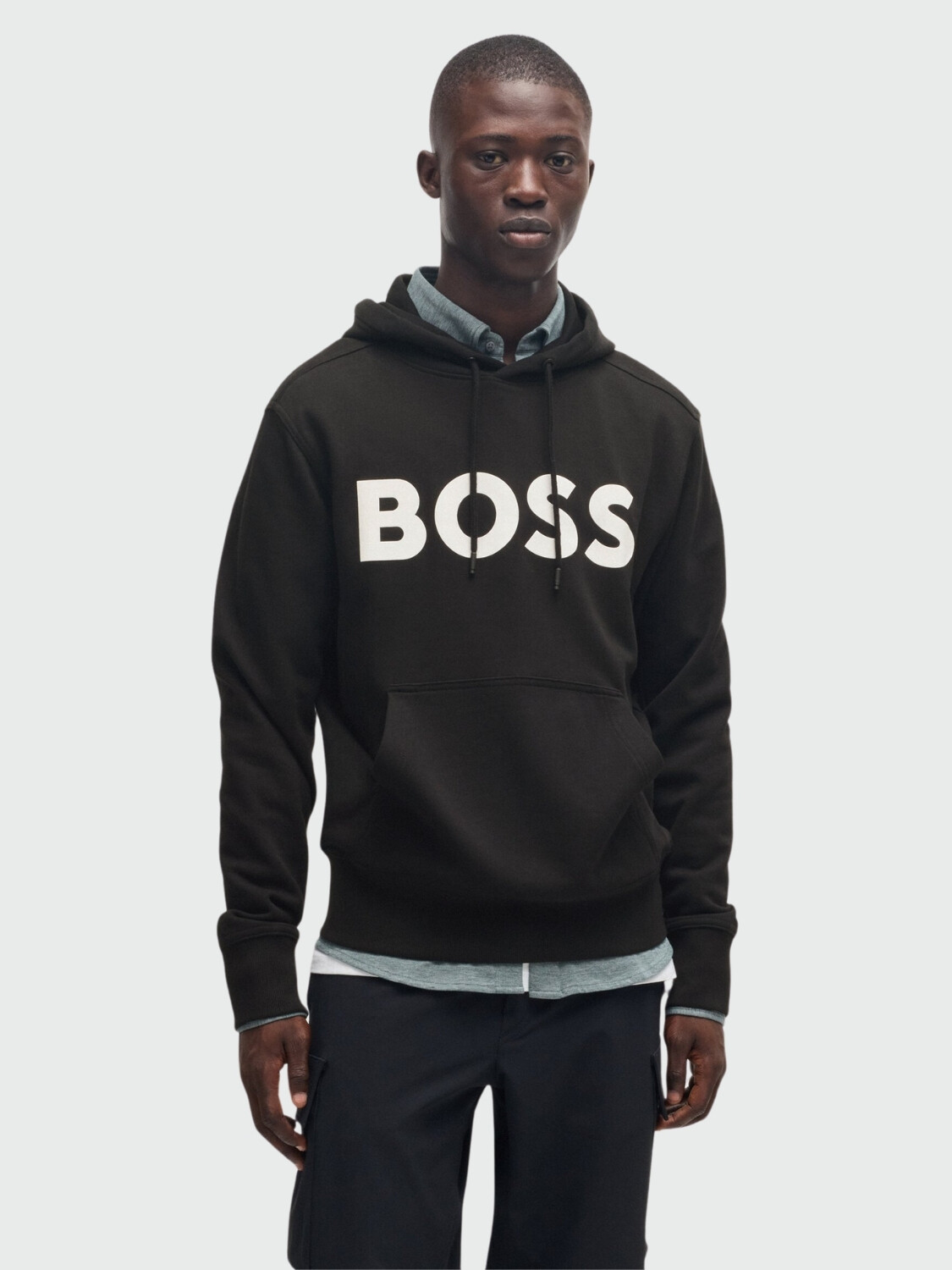 BOSS - Canguro de algodón con logo, SULLIVAN 001
