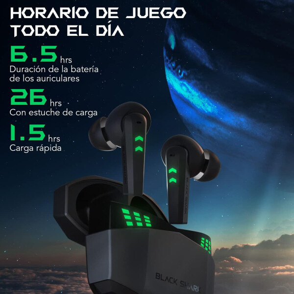 Auriculares Gamer Black Shark T6 Bluetooth AURICULAR BLACK SHARK GAMING BUDS T6 DF