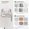 Organizador de Baño Esquinero con Ventosa de Acero de Carbono Future - Plata Organizador de Baño Esquinero con Ventosa de Acero de Carbono Future - Plata