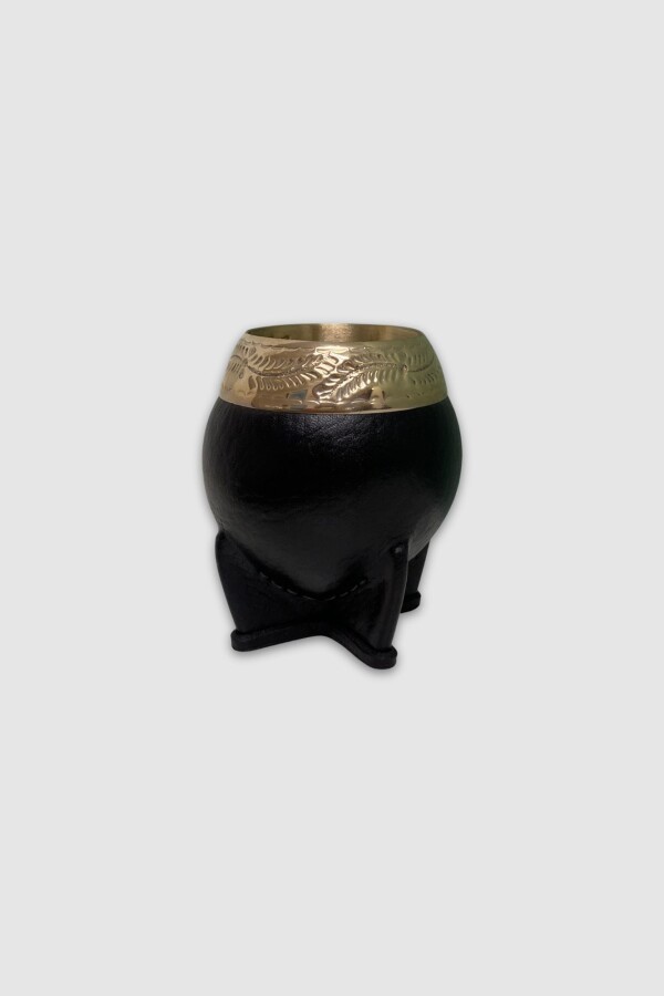 Mate con boquilla de plata Negro