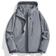 Campera Tácticas Impermeables Resistente Poliéster Unisex Gris Claro