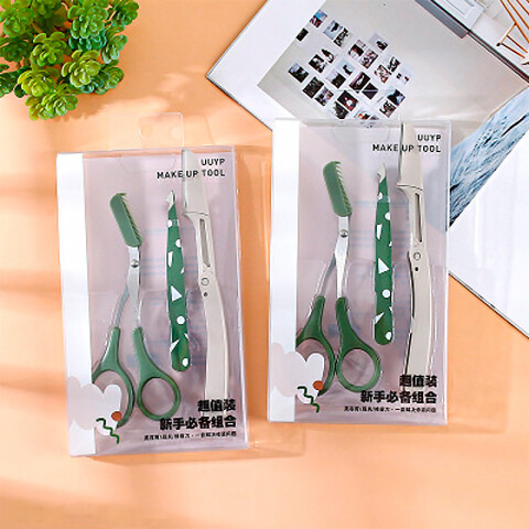 Kit para cejas c/ pinza, tijeras y rasuradora Kit Para Cejas C/ Pinza, Tijeras Y Rasuradora
