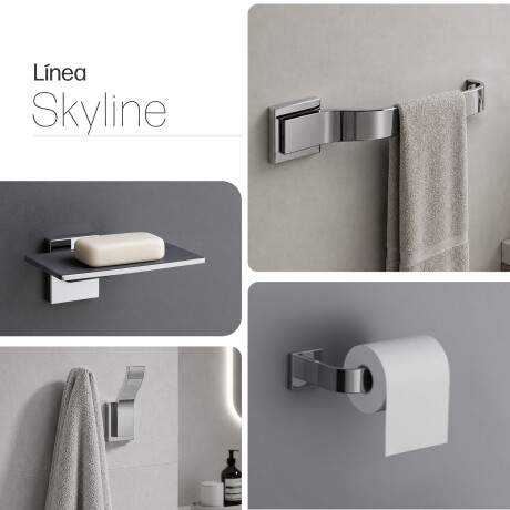 SET DE ACCESORIOS BAÑO METAL SKYLINE SATINADO CEPILLADO 000