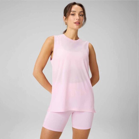 Polo Training 100% Cotton Tank Mujer Soft Pink