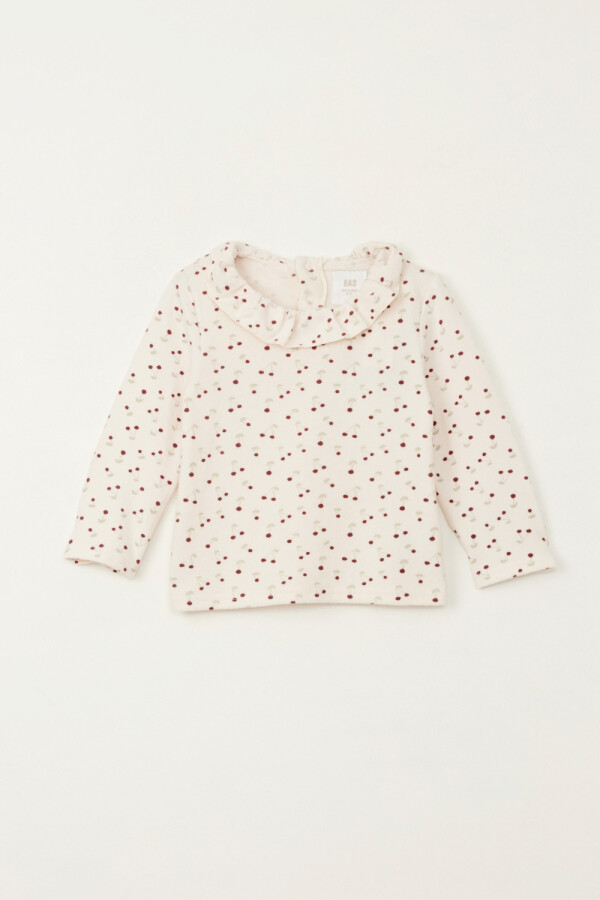 Remera lanilla volado estamapa Rosa Pastel