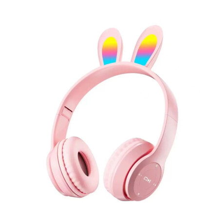 Auricular Conejo BT Vincha Reducción Ruido Inteligente Rosa