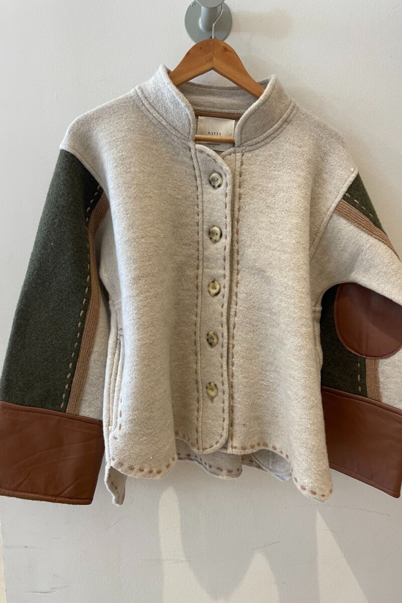 Chaqueta Gena Beige y verde