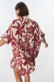 Camisa Azorella Flores Bordeaux