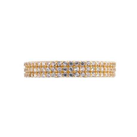 Anillo de oro 18 ktes con circonias. Anillo de oro 18 ktes con circonias.