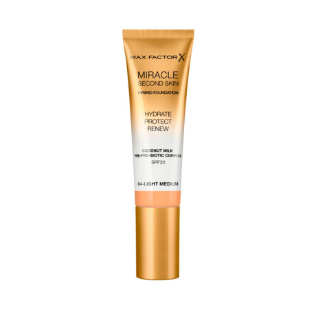 Base liquida Max Factor Miracle Touch Second Skin 04 Ligth Medium