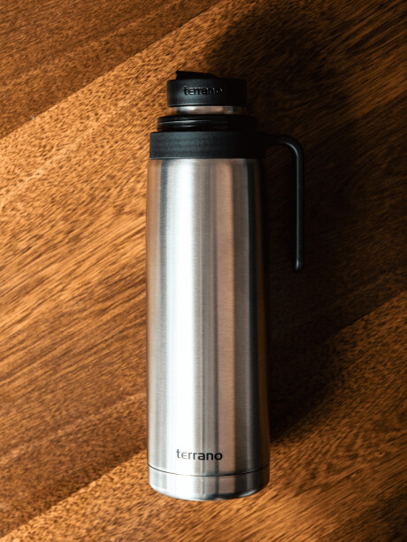 Termo 1Lt. Premium Manija Rigida Acero Inox.