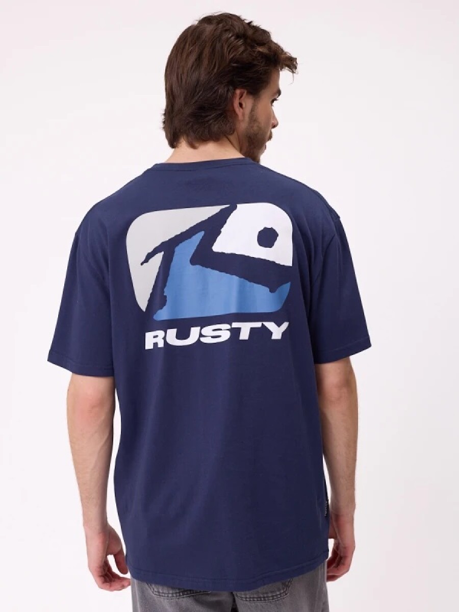 T-SHIRT RUSTY KOMMA - AZUL 