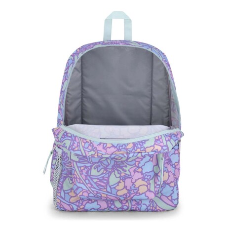 Mochila Escolar Jansport Cross Town Original Unisex Urbana Fluid Floral Pastel Lilac