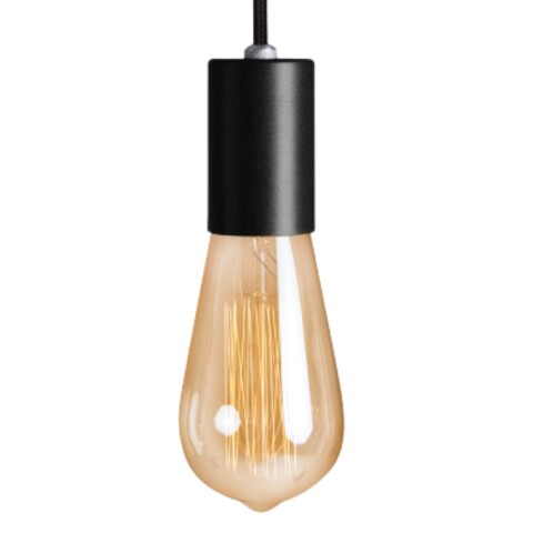 COLGANTE VINTAGE FIO 1,5M E27 - NEGRO COLGANTE VINTAGE FIO 1,5M E27 - NEGRO