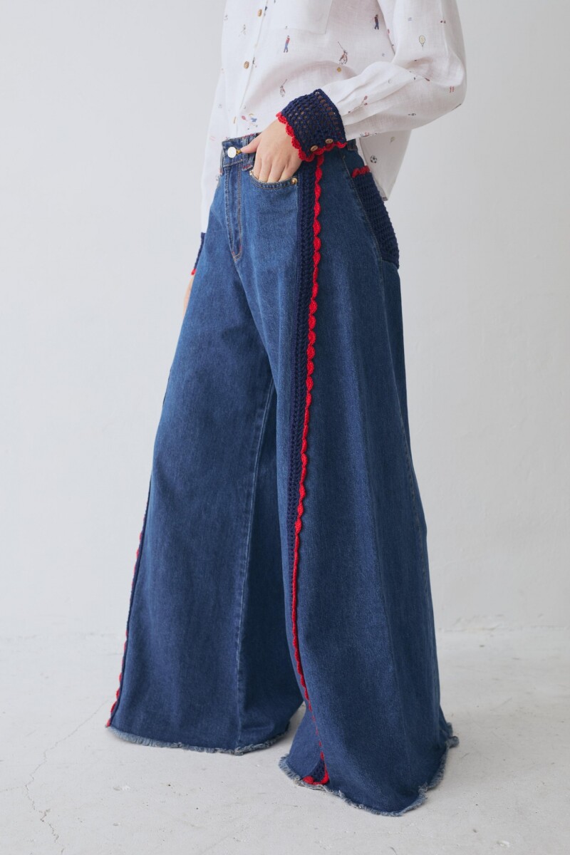PRE VENTA JEAN WIDE XL RED Azul