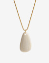Collares Largos Piedra Collar Largo Piedra - Dorado Oro Cepillado Mate