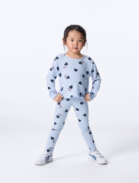 CALZA INFANTIL ESTAMPADA AZUL