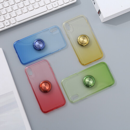 Carcasa Para Celular Degrade Con Anillo Para Iphone Xr Unica