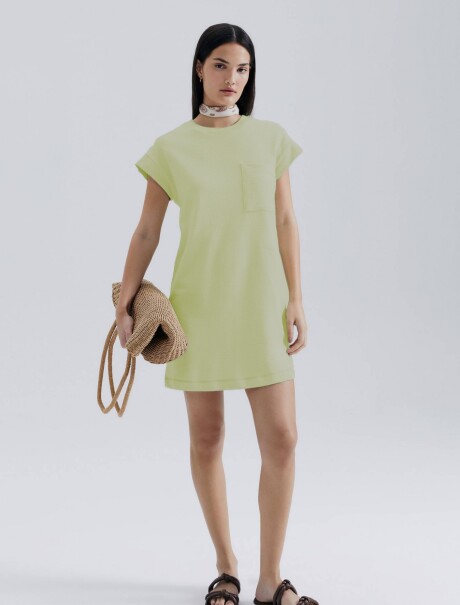 VESTIDO BÁSICO CORTO VERDE