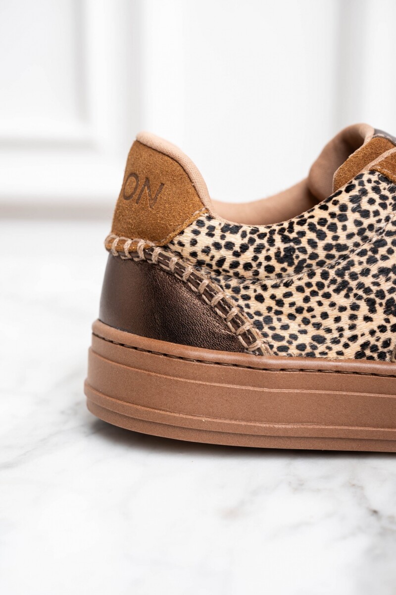 Zapatilla Animal Print Marron