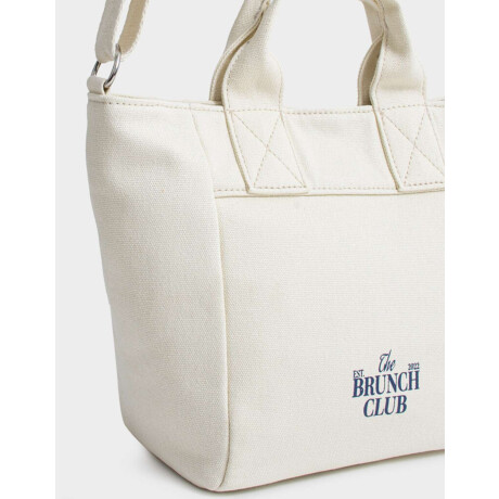 Cartera City Mini Crudo ''campus Club'' Blanco Crudo