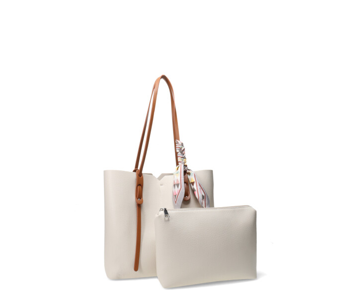 Cartera Miss Carol CHIEF con pañuelo decorativo Beige
