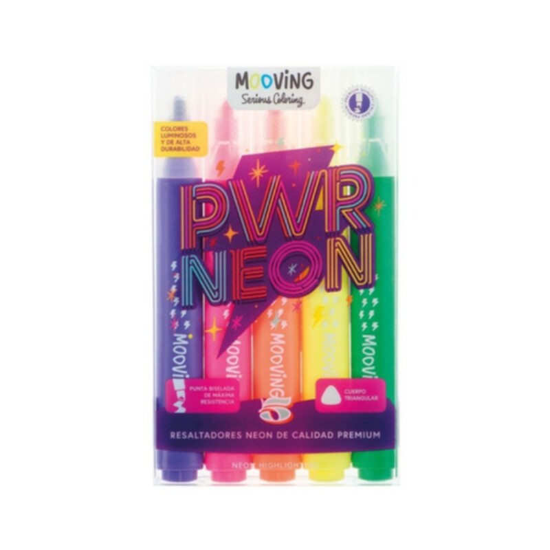 Marcador Fluo Gel Mooving 5 unidades Marcador Fluo Gel Mooving 5 Unidades