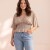 Blusa Estampada. Beige