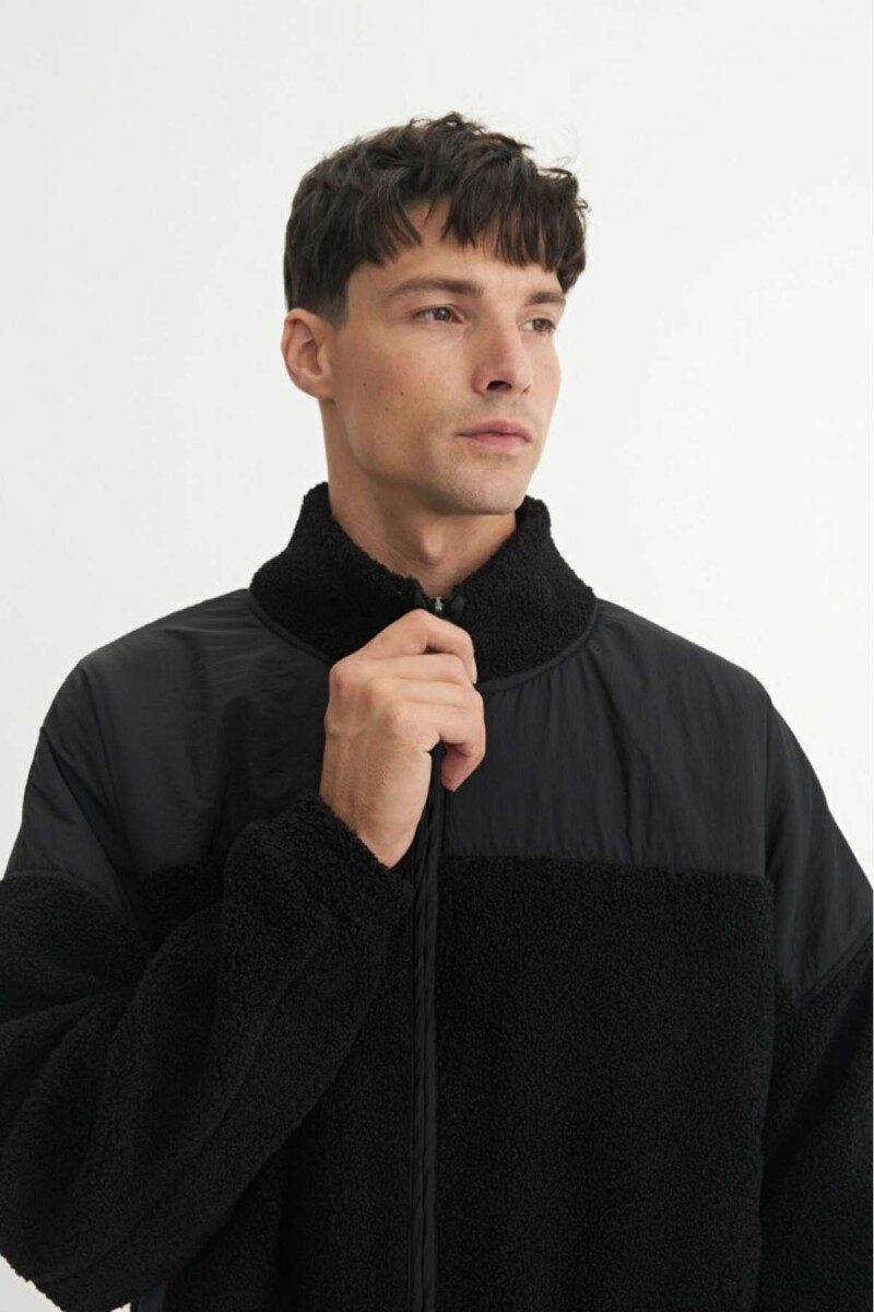 Campera sherpa March - Negro 