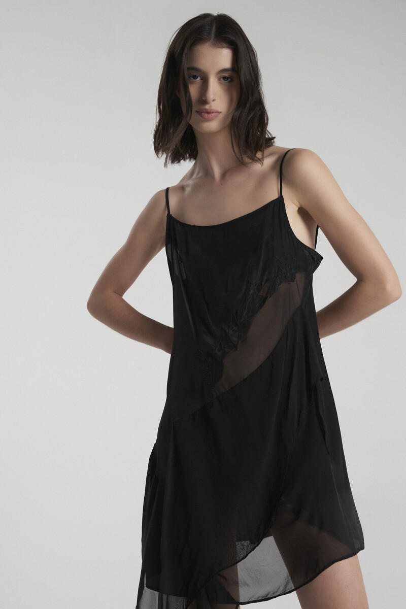 VESTIDO CORTO COMO Negro