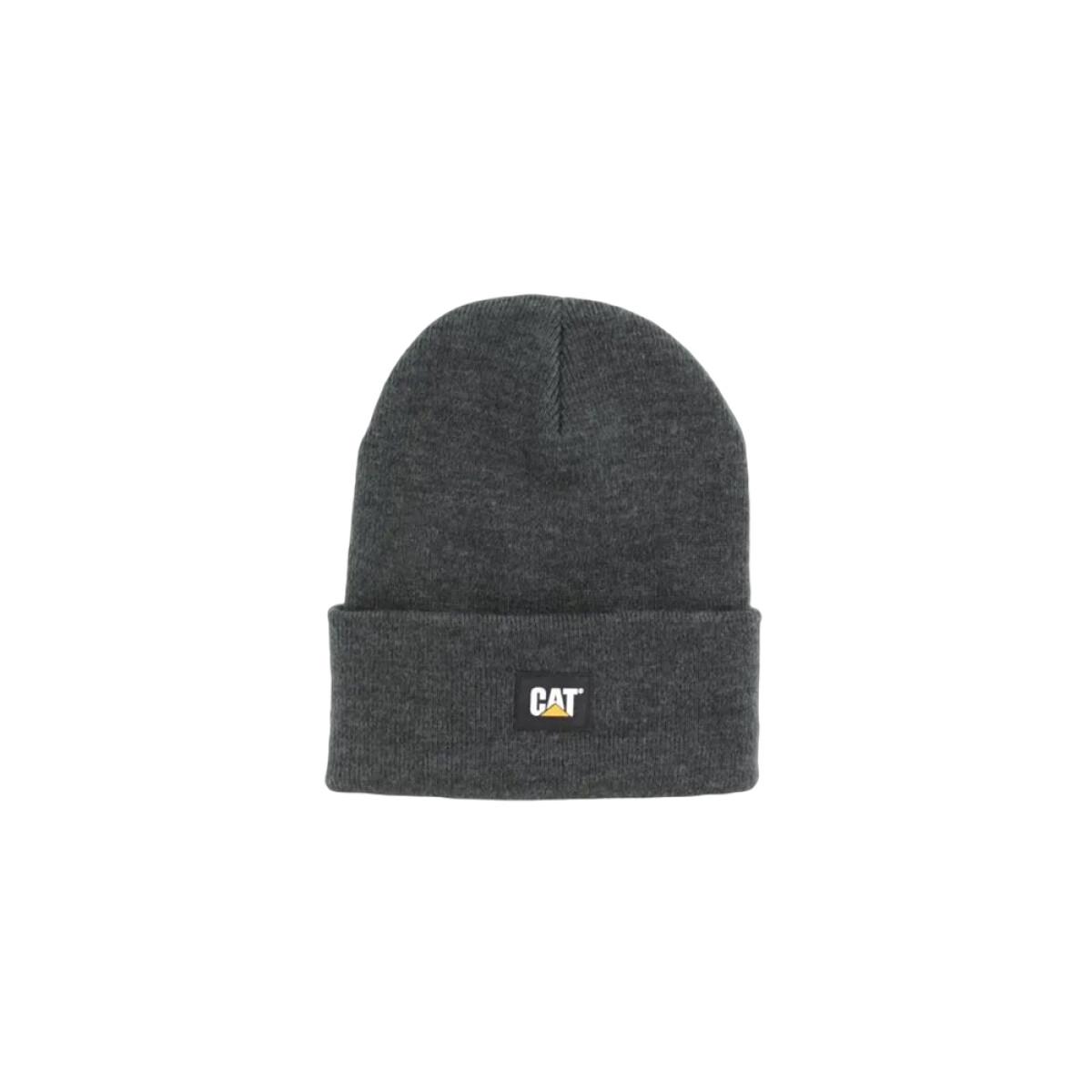 Gorro Caterpillar Label Cuff Beanie - Black - Black Grey 