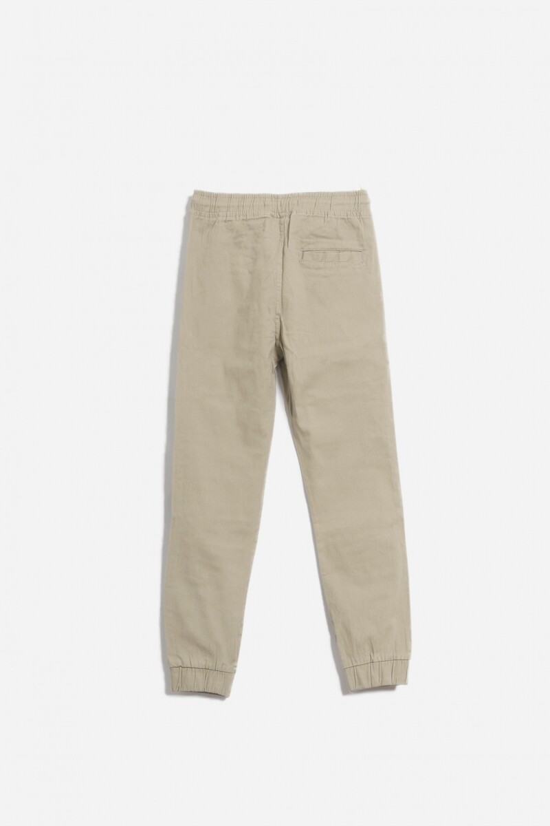 Jogger con elástico BEIGE