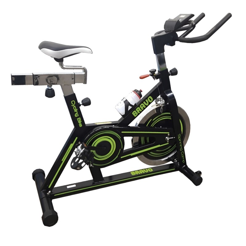 Bicicleta fija Bravo Spinning Comp color negro y verde Bicicleta Fija Bravo Spinning Comp Color Negro Y Verde