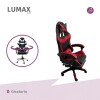 Silla Gamer Lumax Modelo ROM Negro/Rojo