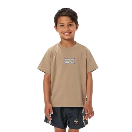 Remera Rip Curl Tube Town Scenic Niño Beige