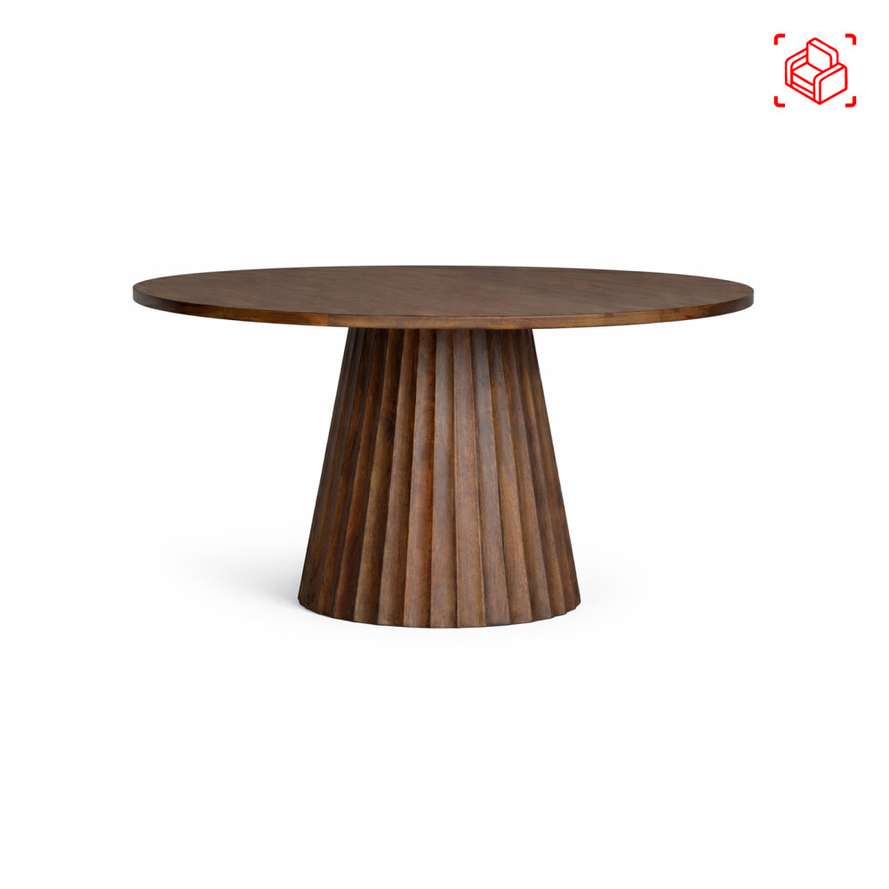 MESA DE COMEDOR MADERA-DE-MANGO MARRON ROMÁN